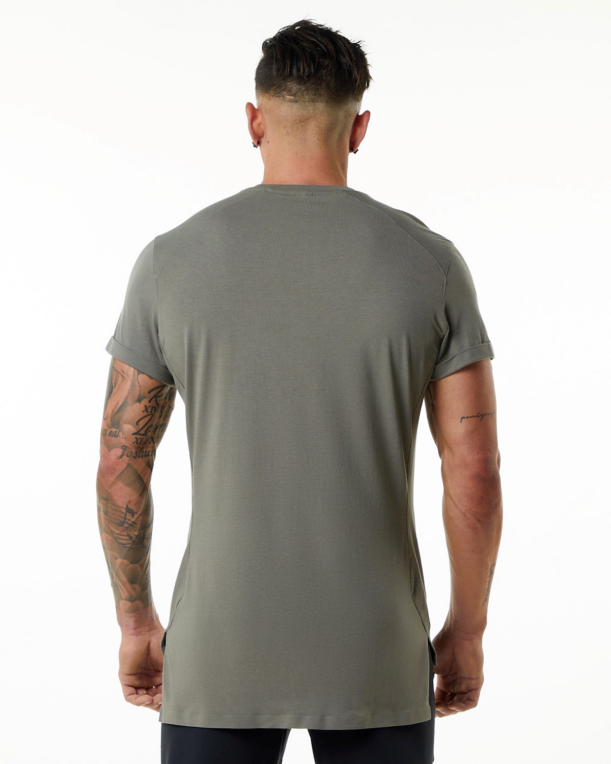 Alphalete Premium Corta Sleeve Pocket Tee Grise Homme | SRG-68414157