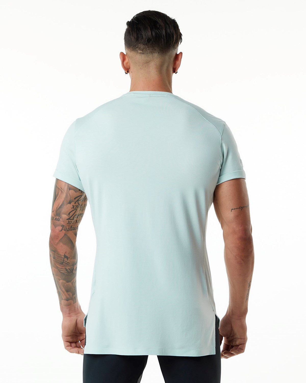 Alphalete Premium Corta Sleeve Pocket Tee Bleu Homme | AOG-98630391