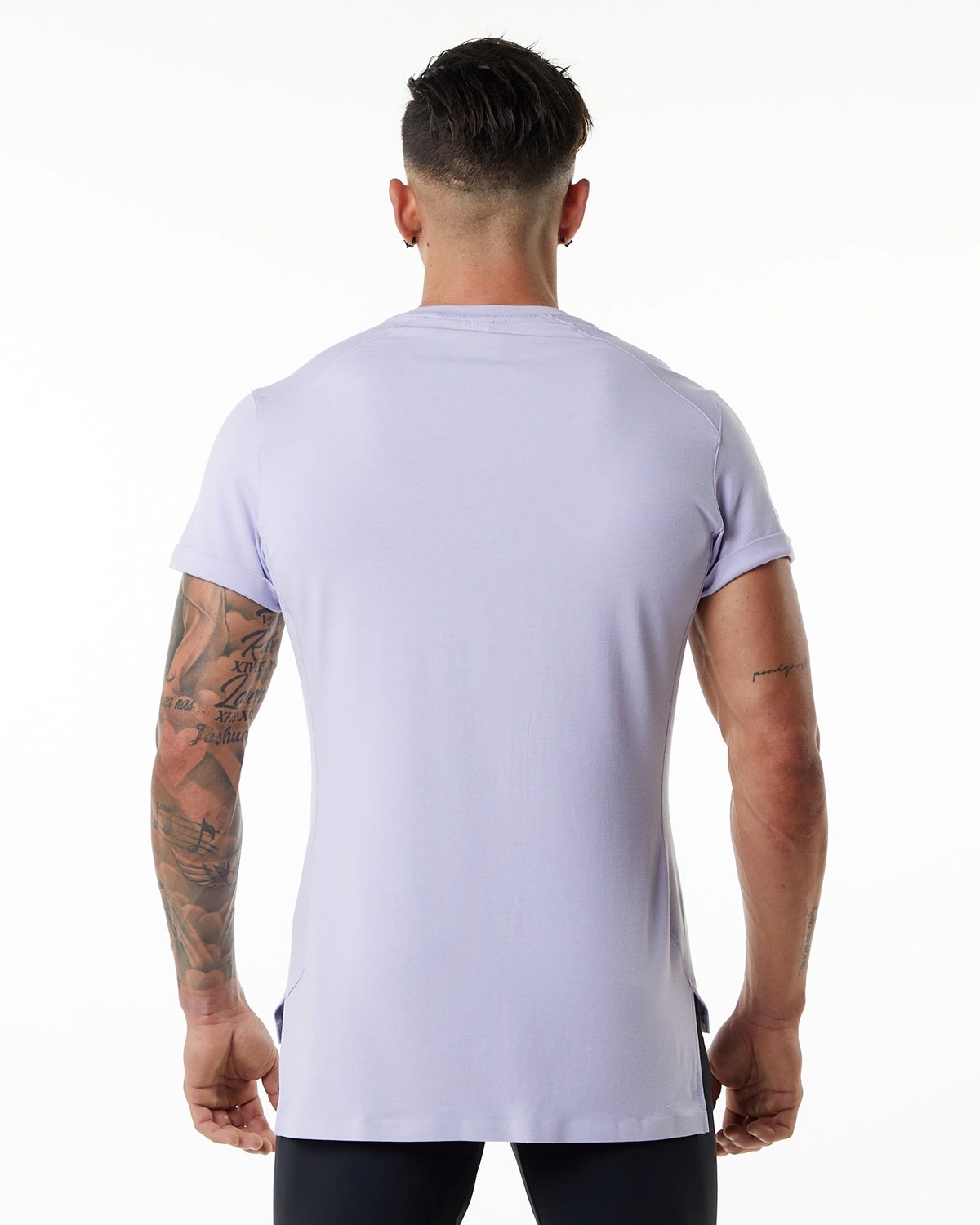 Alphalete Premium Corta Sleeve Pocket Tee Lilac Haze Homme | TOM-21804651