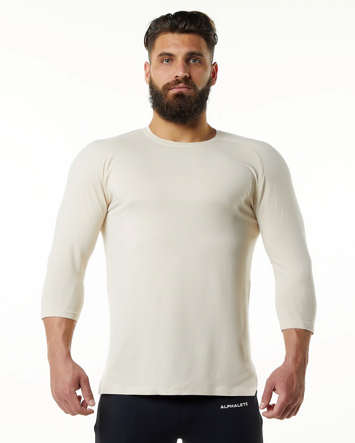 Alphalete Premium 3/4 Sleeve Tee Sahara Homme | XVP-32023184