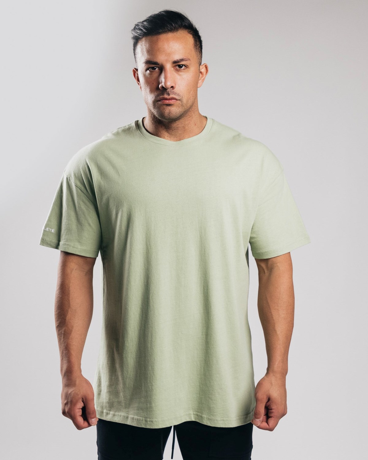 Alphalete Heavy Coton Dropped Shoulder Tee Matcha Homme | VDI-15464273