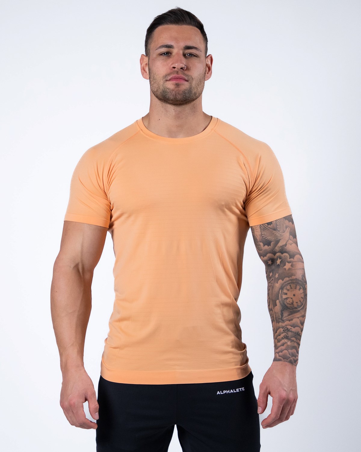 Alphalete High Performance Seamless Corta Sleeve Tee Corail Homme | DWA-91160912