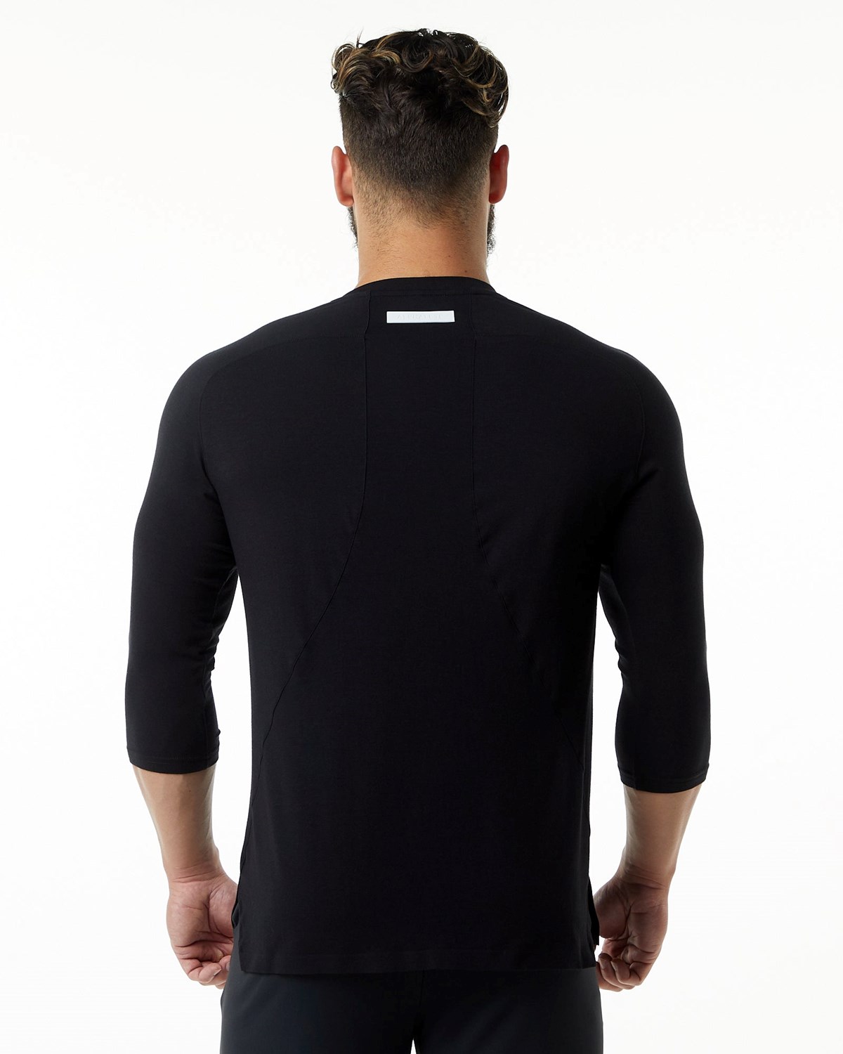 Alphalete Premium 3/4 Sleeve Tee Noir Homme | DEX-11180944