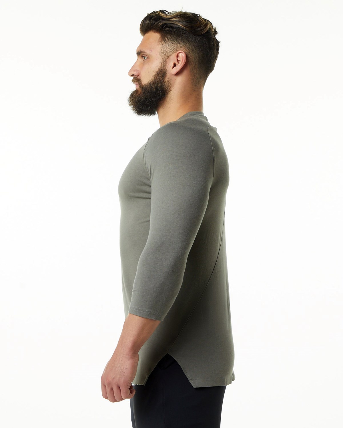 Alphalete Premium 3/4 Sleeve Tee Grise Homme | HAJ-81232964