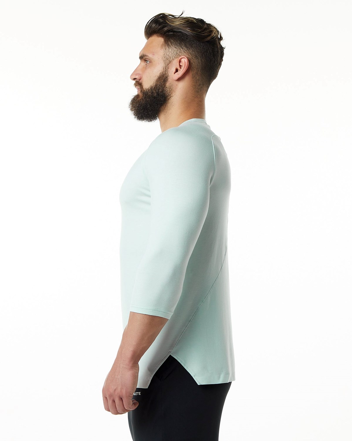 Alphalete Premium 3/4 Sleeve Tee Bleu Homme | LPM-40266177