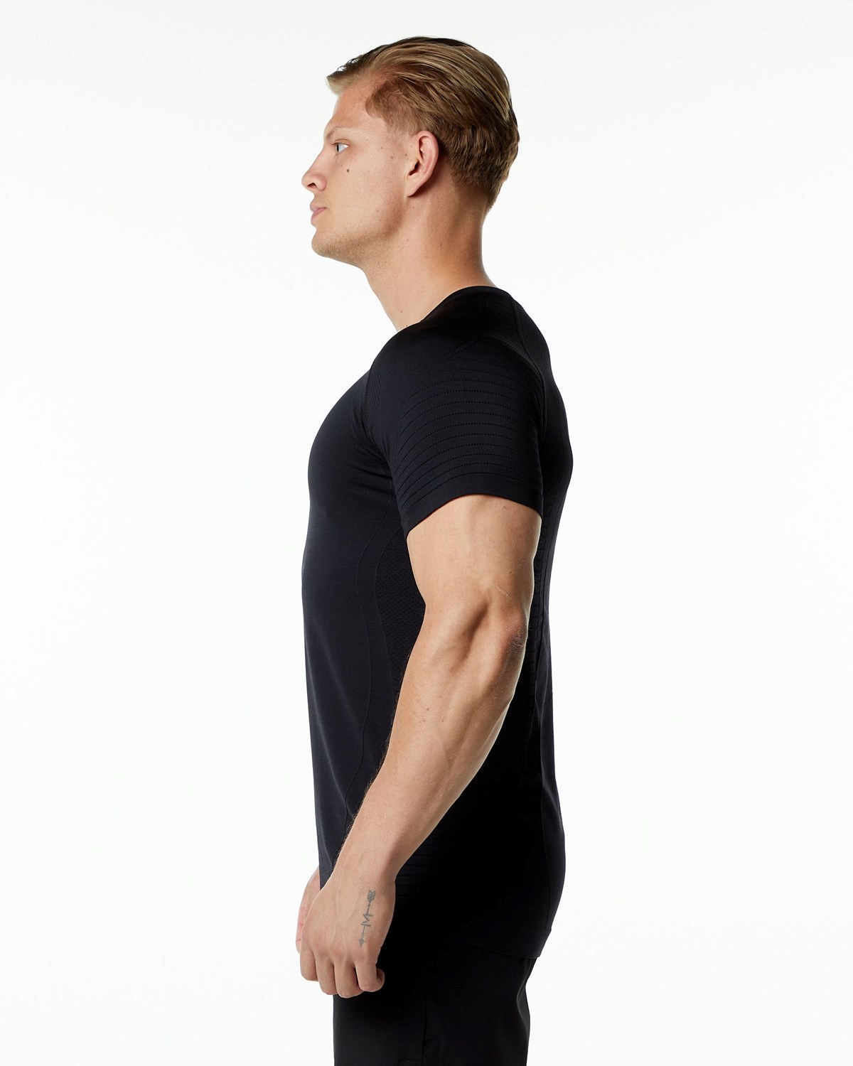 Alphalete High Performance Seamless Corta Sleeve Tee Noir Homme | XWP-86801573