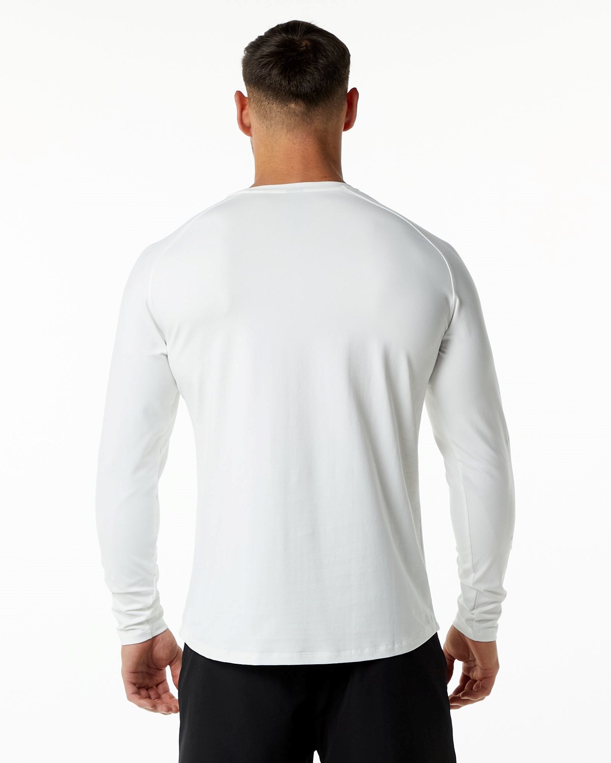 Alphalete Fitted Performance Long Sleeve Blanche Homme | LHD-89566684