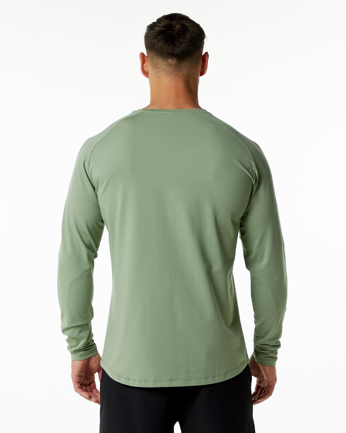 Alphalete Fitted Performance Long Sleeve Sage Homme | NMY-43654959