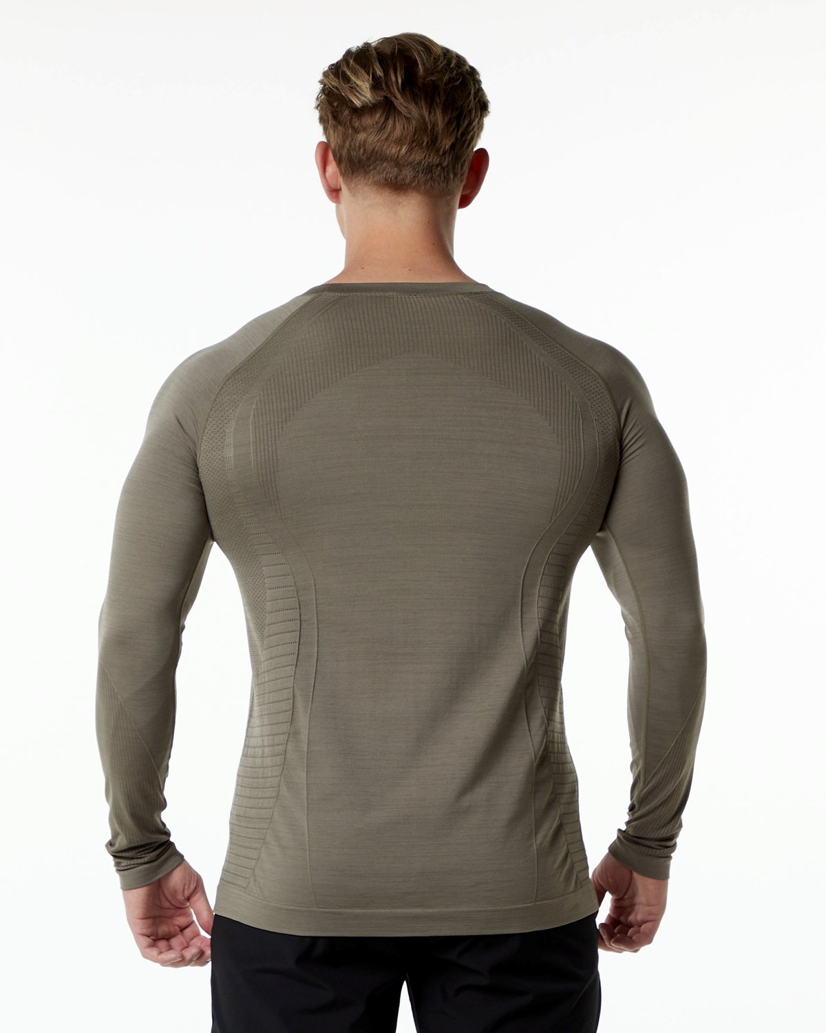 Alphalete High Performance Seamless Long Sleeve Tee Cedar Homme | VKP-57164683