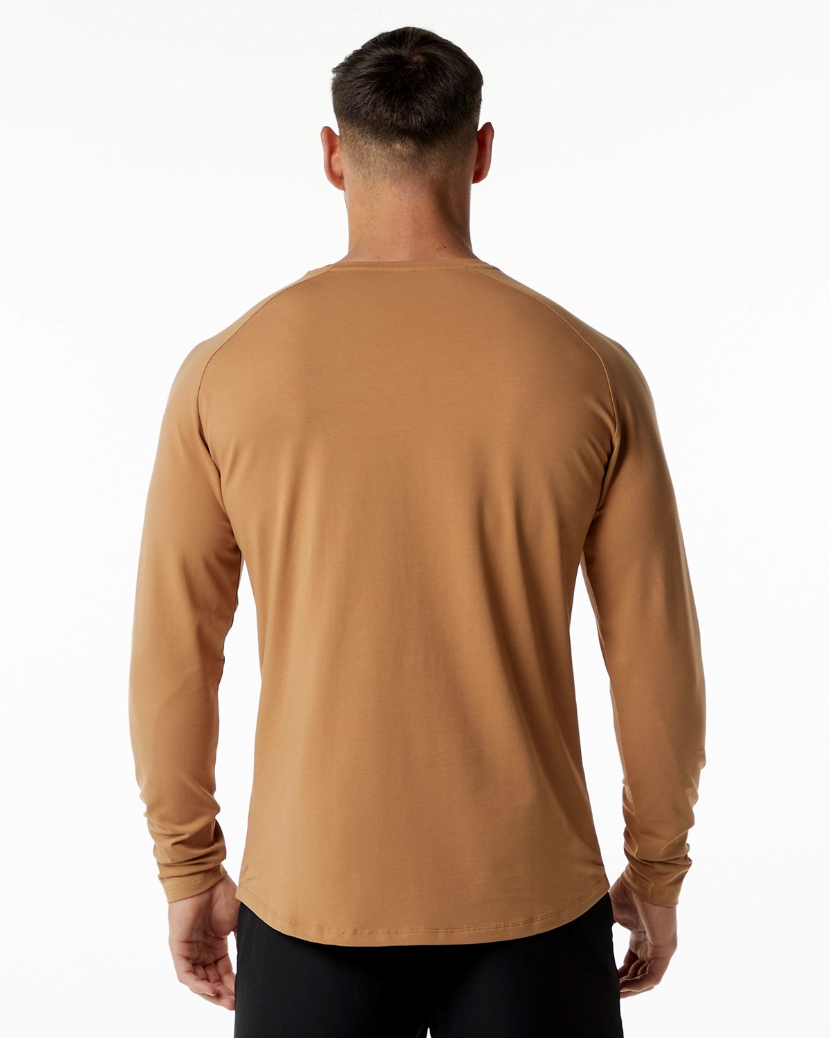 Alphalete Fitted Performance Long Sleeve Rust Homme | SJO-74201190