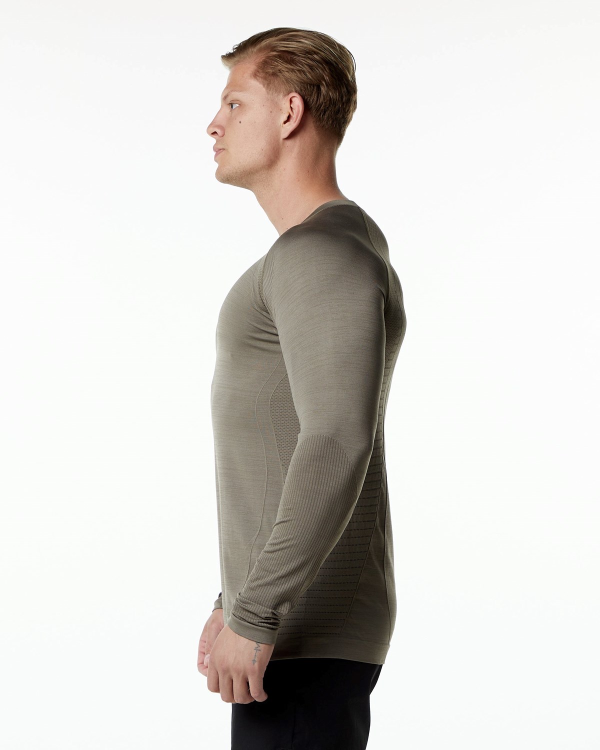 Alphalete High Performance Seamless Long Sleeve Tee Cedar Homme | VKP-57164683