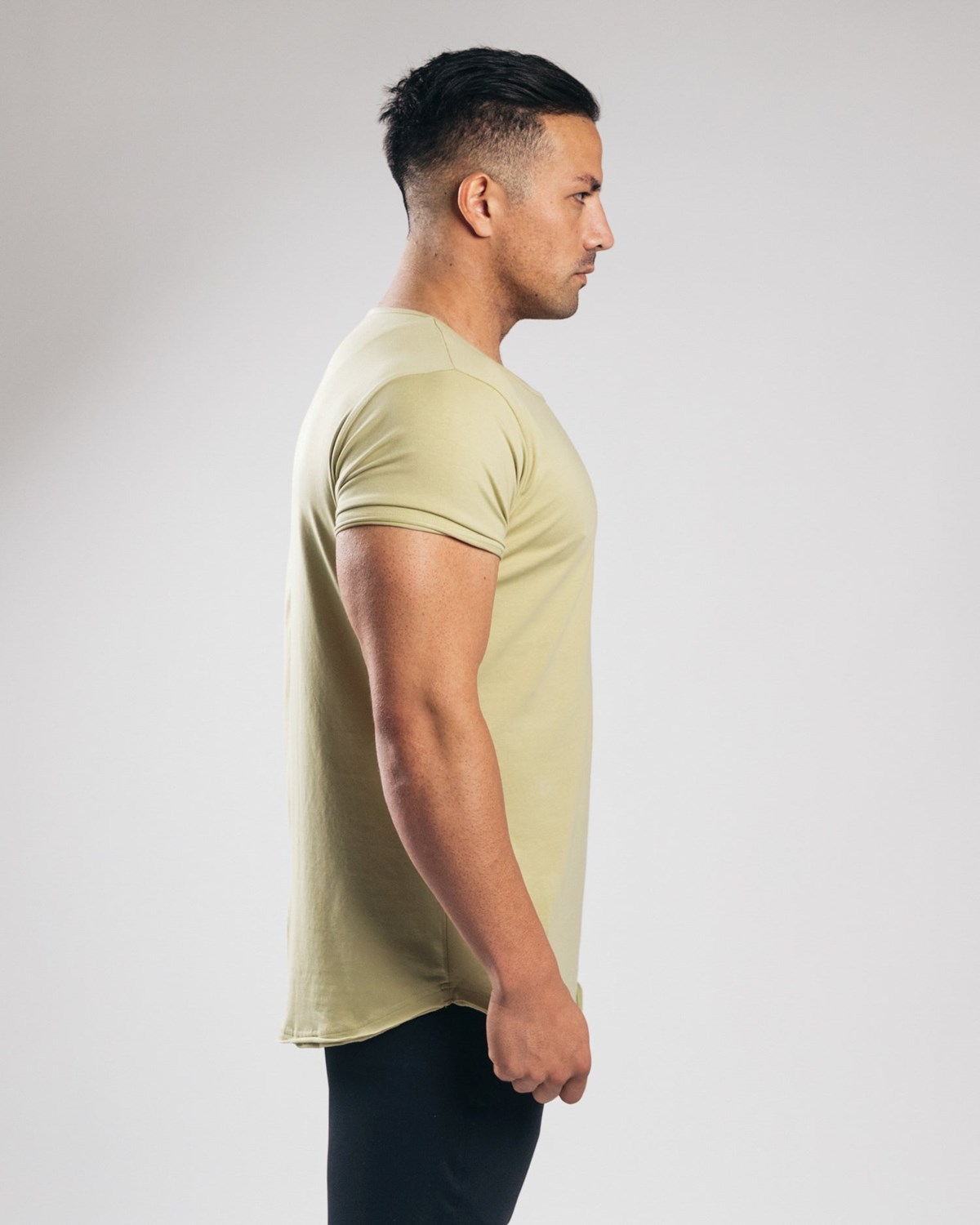 Alphalete Fitted Corta Sleeve Vert Olive Clair Homme | OBH-63671311