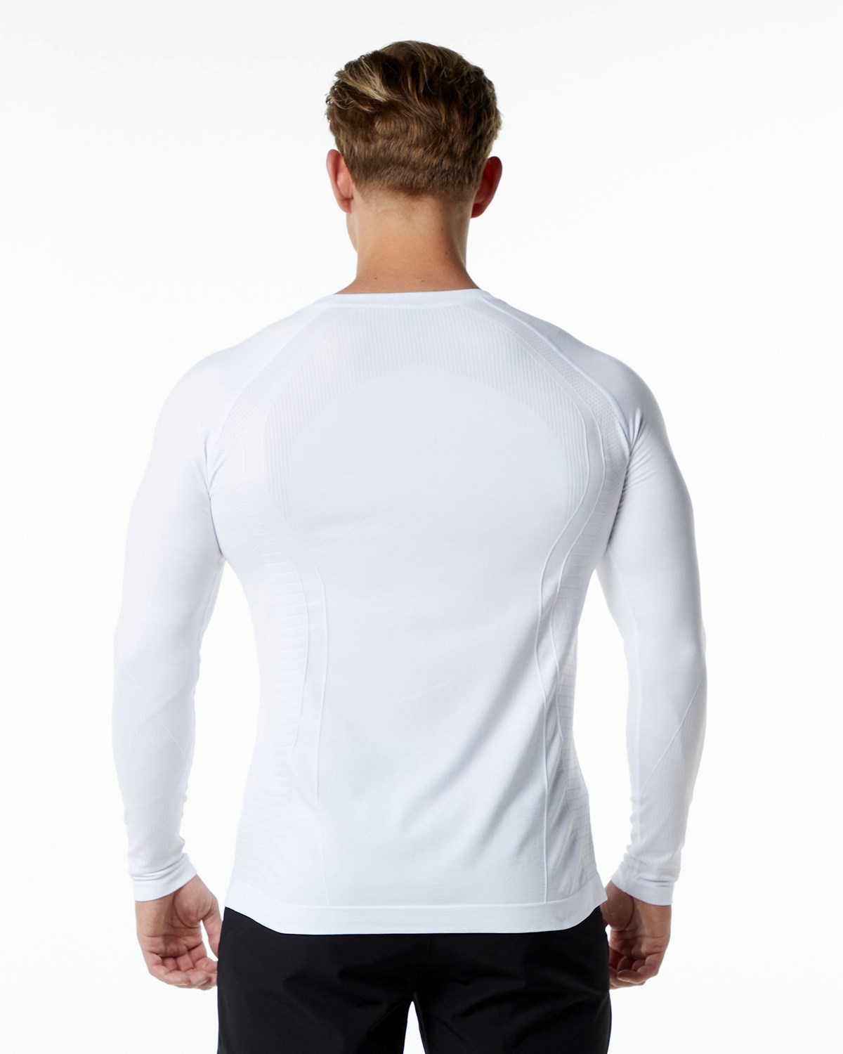 Alphalete High Performance Seamless Long Sleeve Tee Blanche Homme | TTH-87822014