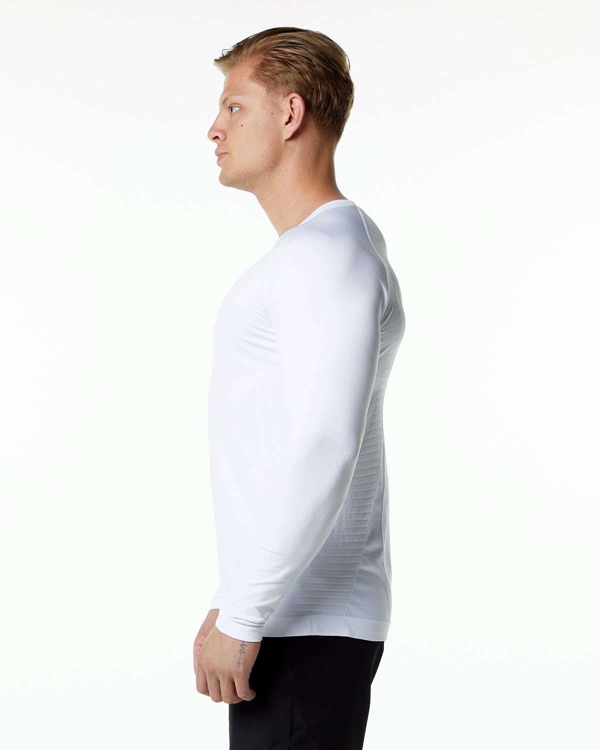 Alphalete High Performance Seamless Long Sleeve Tee Blanche Homme | TTH-87822014