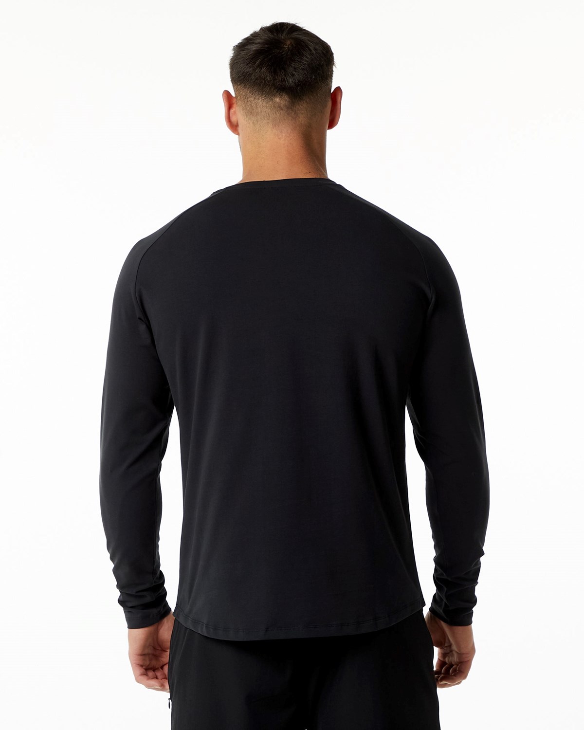 Alphalete Fitted Performance Long Sleeve Noir Homme | RFC-36624451