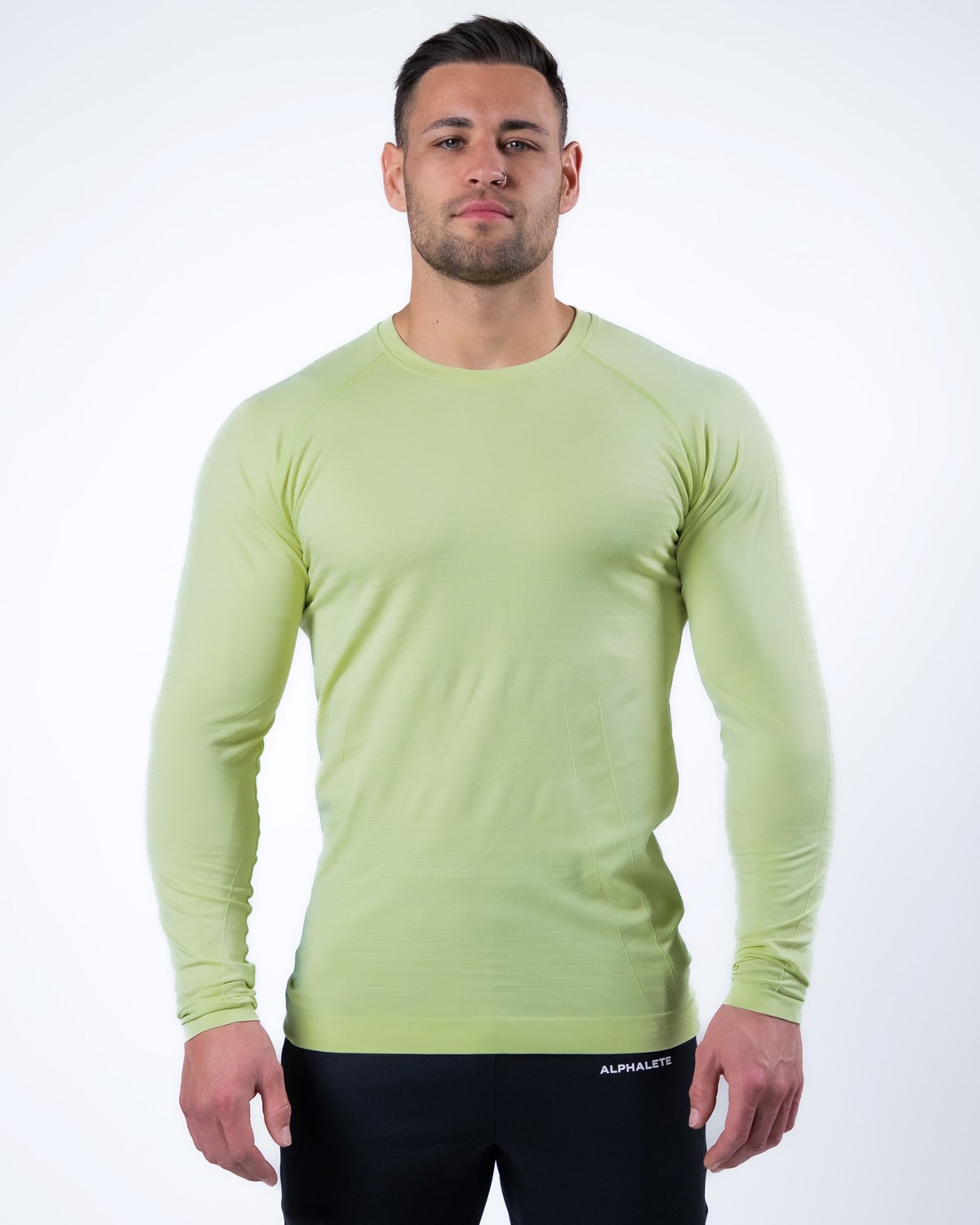 Alphalete High Performance Seamless Long Sleeve Tee Frozen Spring Homme | XVL-37869373