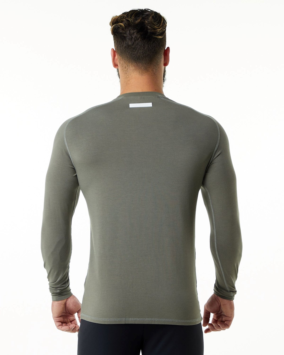 Alphalete Premium Epaulette Long Sleeve Tee Grise Homme | RFO-17737389