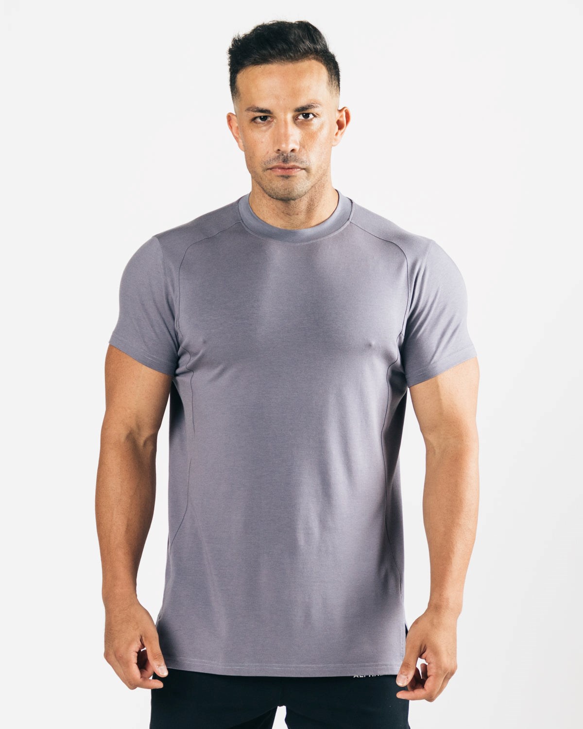 Alphalete High-Neck Premium Corta Sleeve Still Water Homme | MGJ-28845579