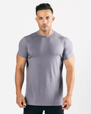 Alphalete High-Neck Premium Corta Sleeve Still Water Homme | MGJ-28845579