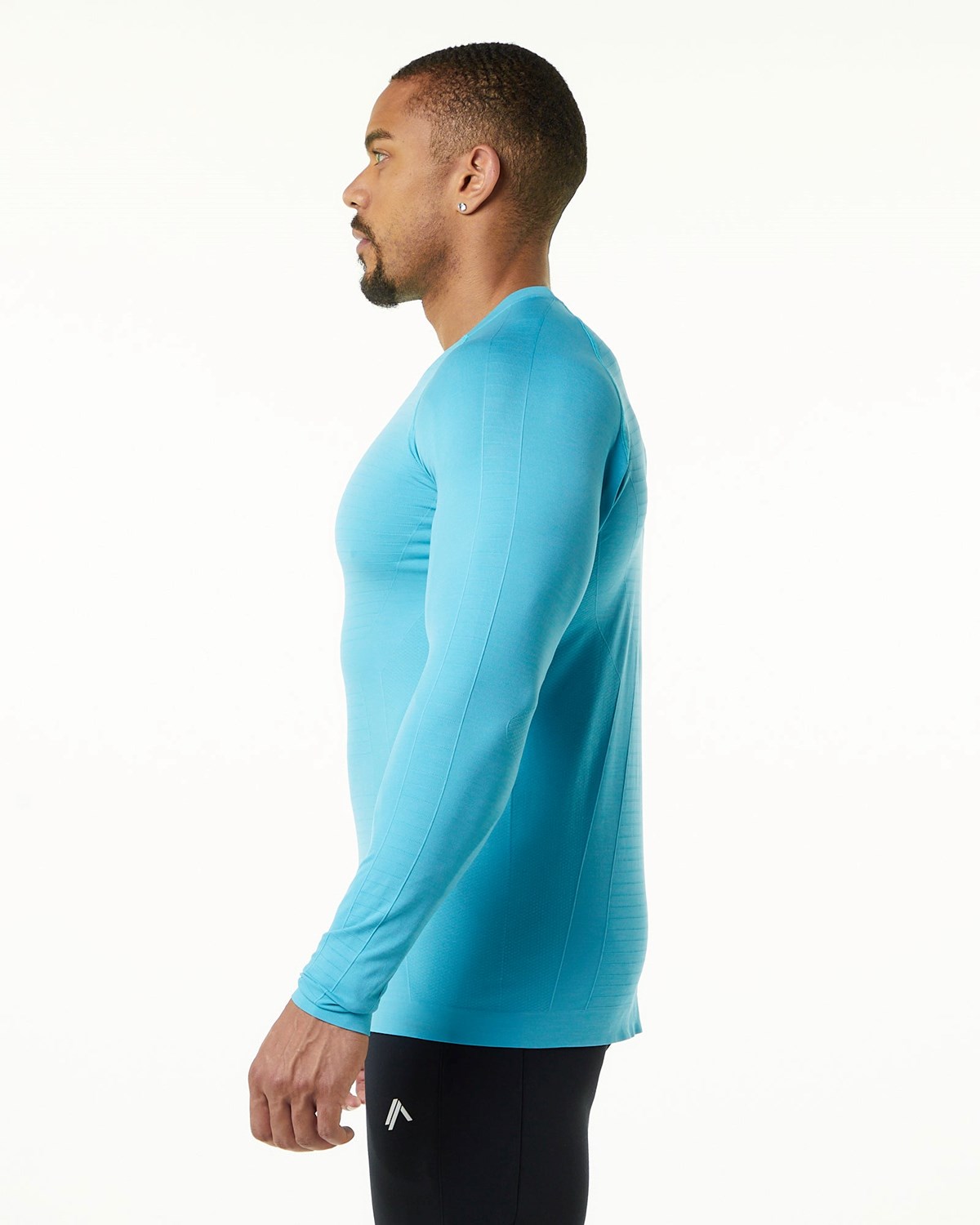 Alphalete High Performance Seamless Long Sleeve Tee Faded Ocean Homme | TIF-06222926