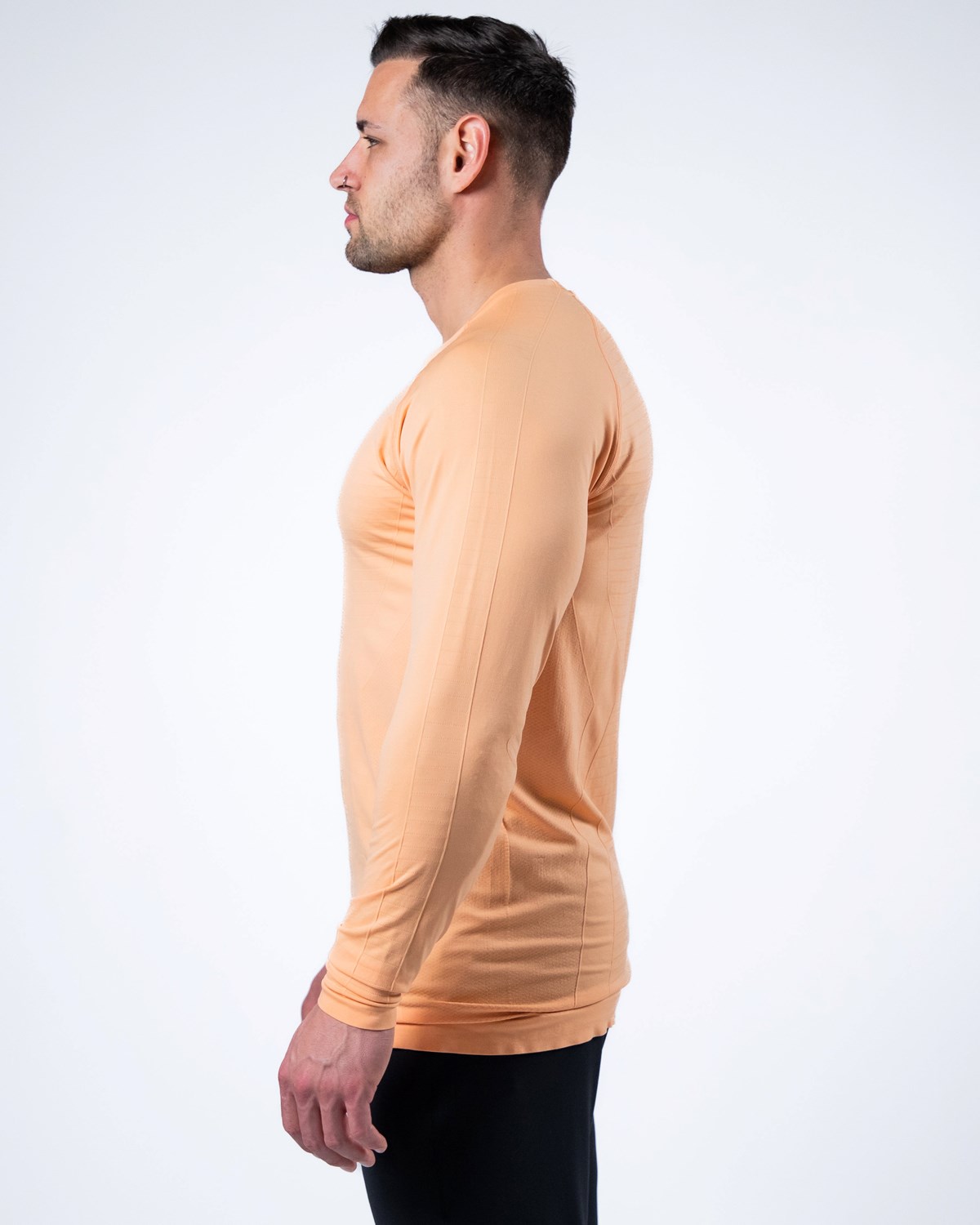 Alphalete High Performance Seamless Long Sleeve Tee Corail Homme | PDA-19034580