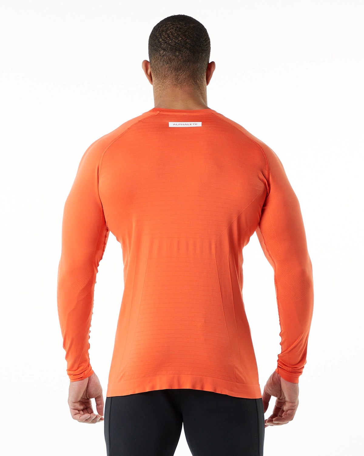 Alphalete High Performance Seamless Long Sleeve Tee Faded Strawberry Homme | CYC-95385894