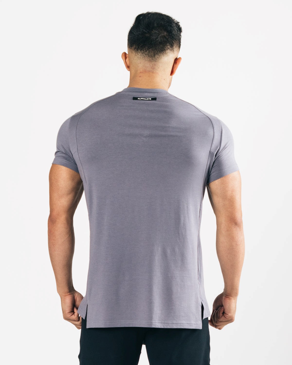 Alphalete High-Neck Premium Corta Sleeve Still Water Homme | MGJ-28845579