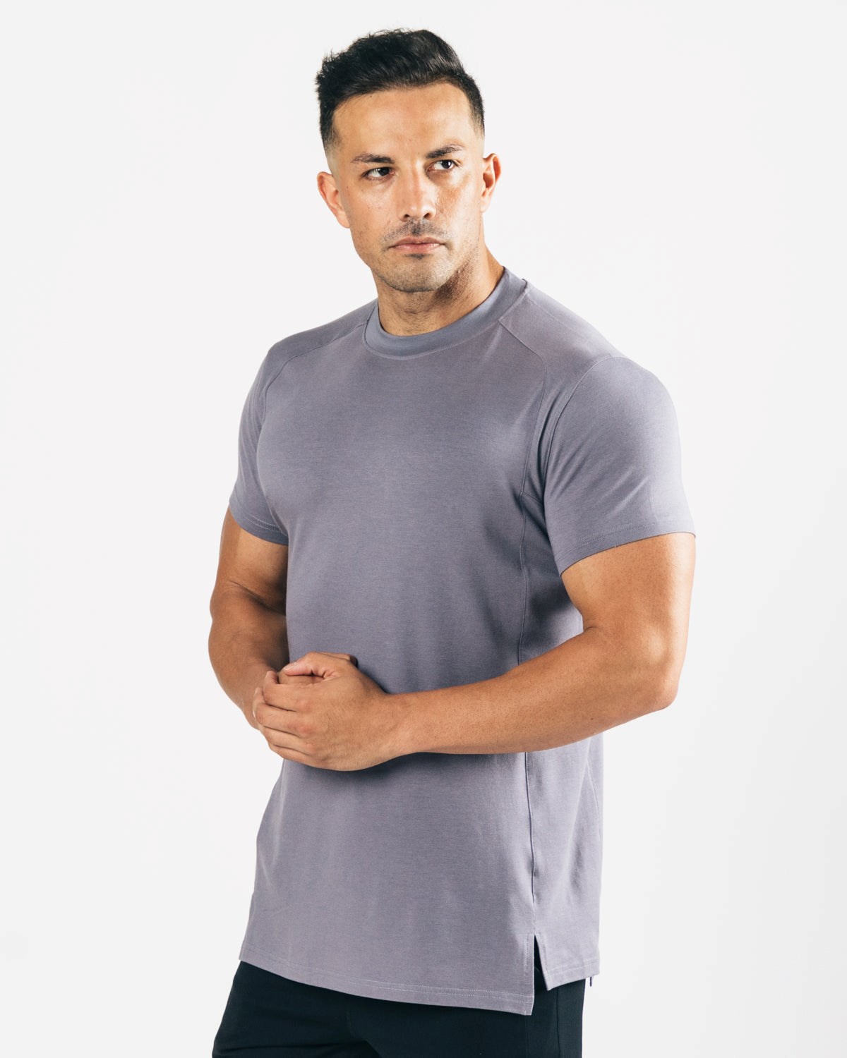 Alphalete High-Neck Premium Corta Sleeve Still Water Homme | MGJ-28845579