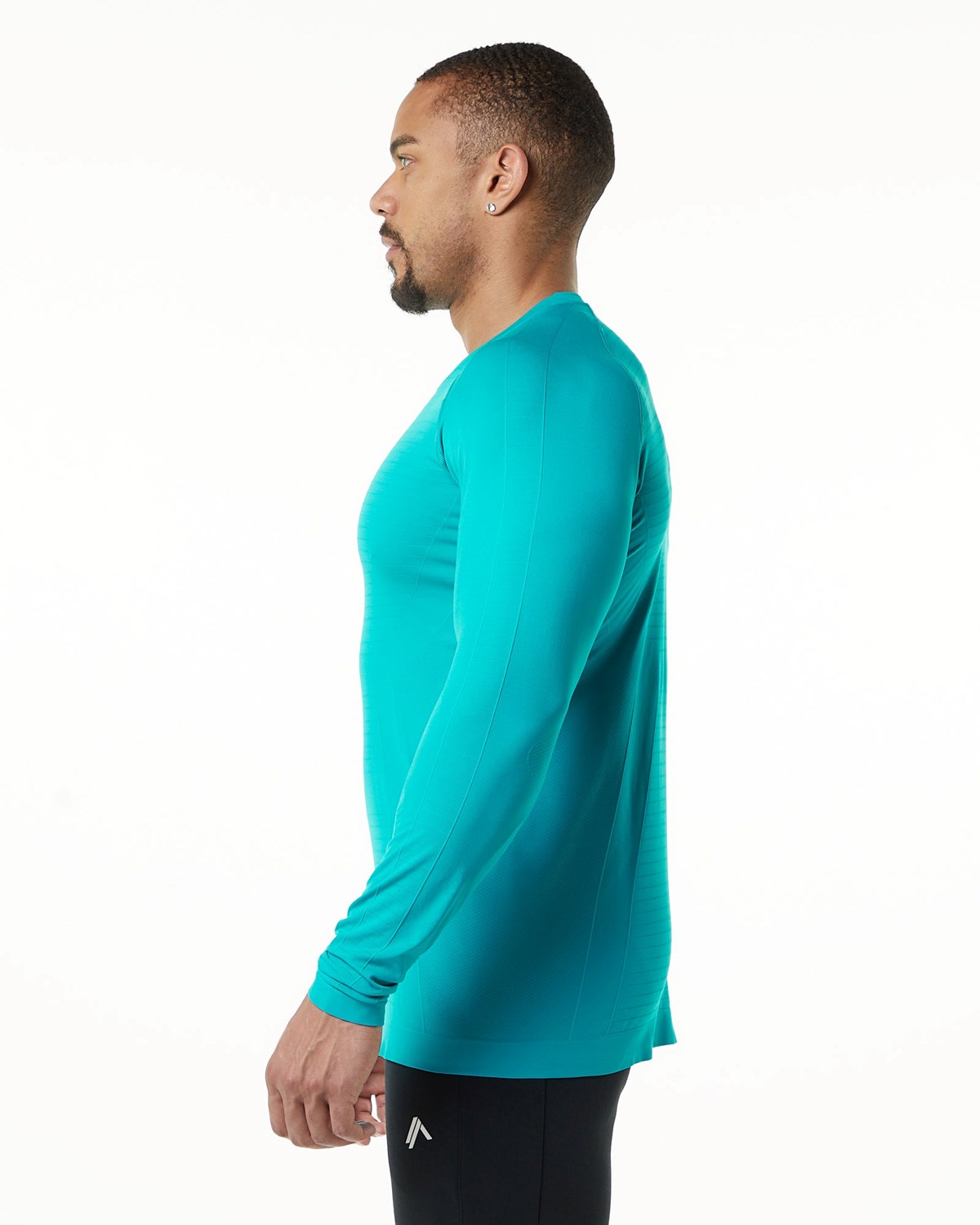 Alphalete High Performance Seamless Long Sleeve Tee Ocean Homme | DDD-34687691