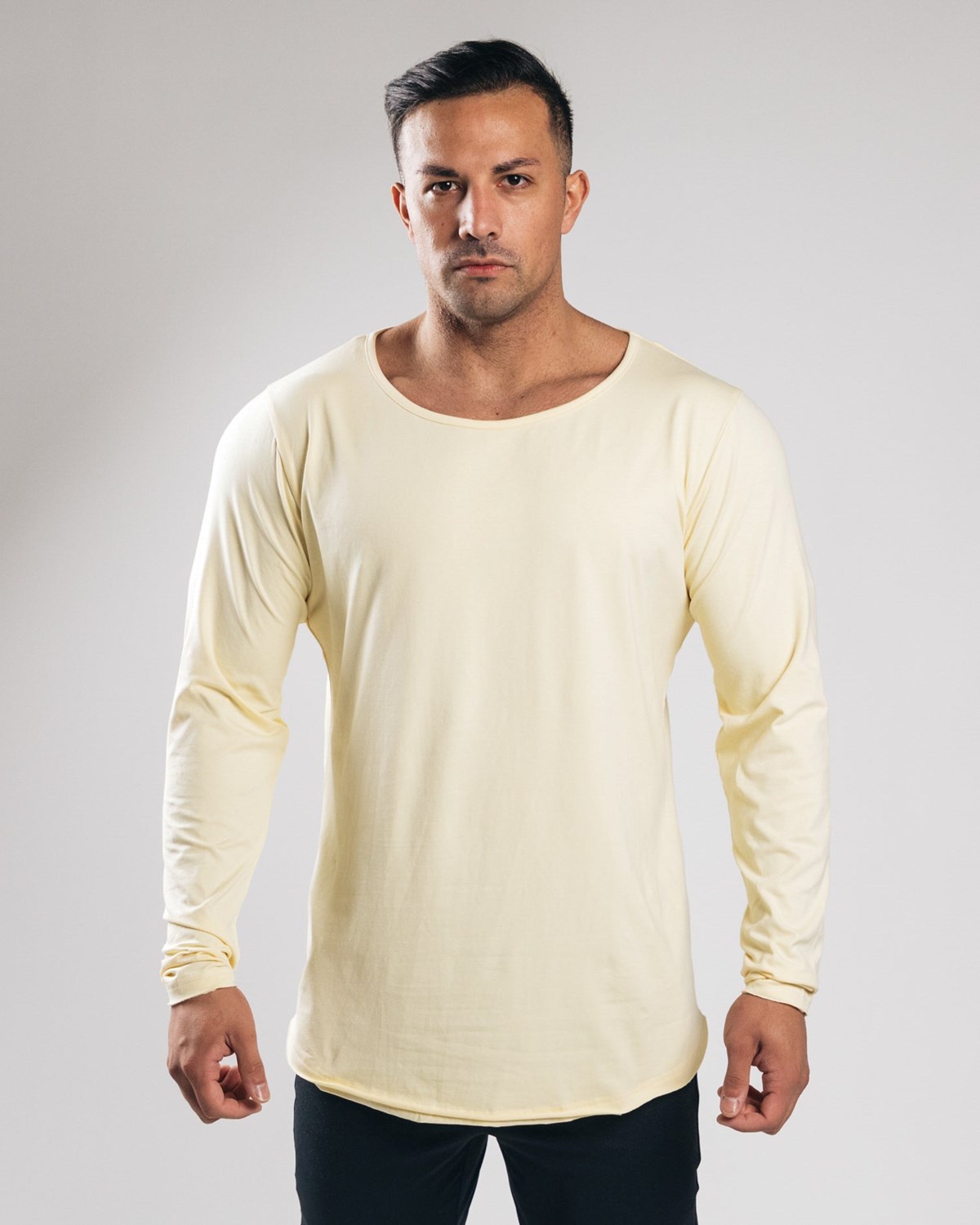 Alphalete Fitted Long Sleeve Sea Salt Homme | ANQ-19779698