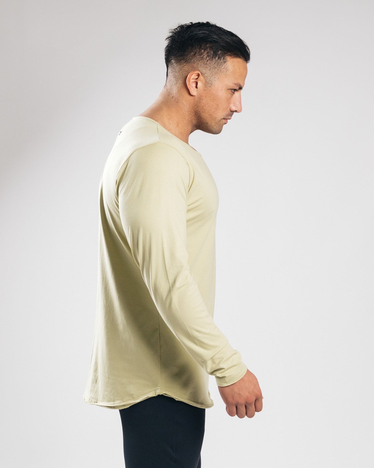 Alphalete Fitted Long Sleeve Vert Olive Clair Homme | OCJ-61222147