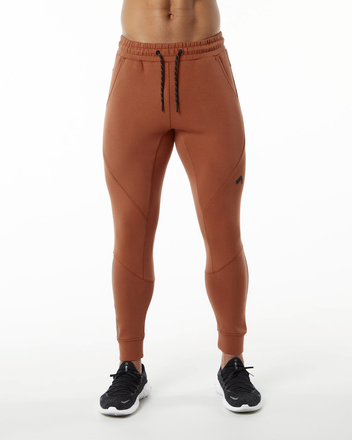 Alphalete Interlock Knit Cuffed Jogger Brick Homme | ZNF-93998268