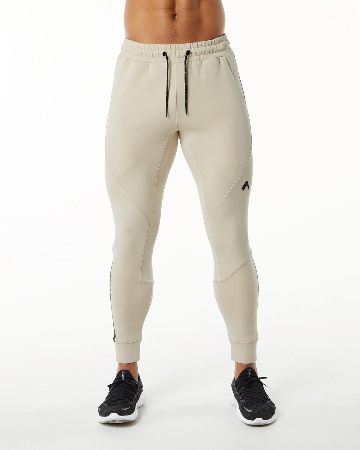 Alphalete Interlock Knit Cuffed Jogger Vanilla Homme | FXB-54379810