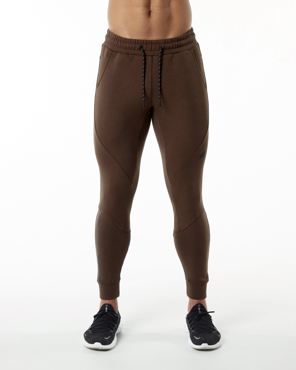 Alphalete Interlock Knit Cuffed Jogger Marron Homme | QHM-29173169