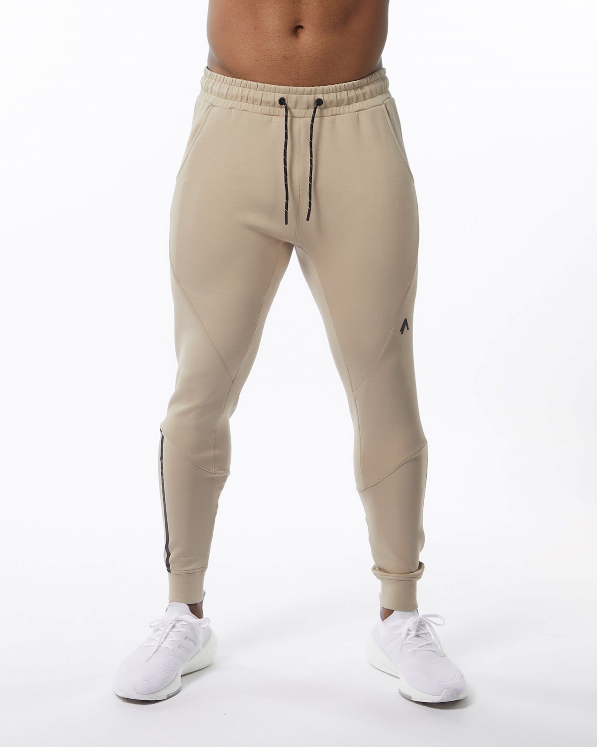 Alphalete Interlock Knit Cuffed Jogger Tan Homme | YUQ-13719401