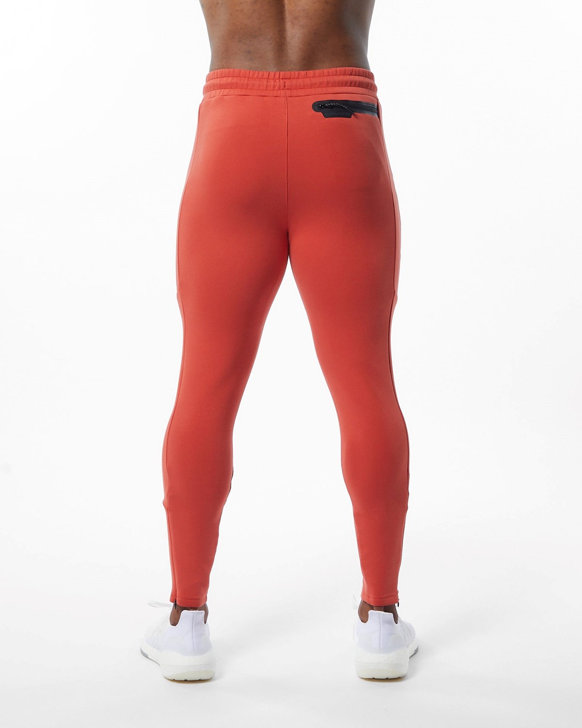 Alphalete Interlock Knit Zip Jogger Orange Homme | IZI-74645193