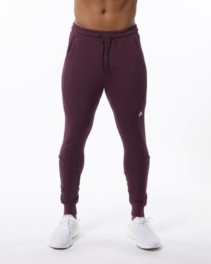 Alphalete Interlock Knit Cuffed Jogger Merlot Homme | YFH-53836349