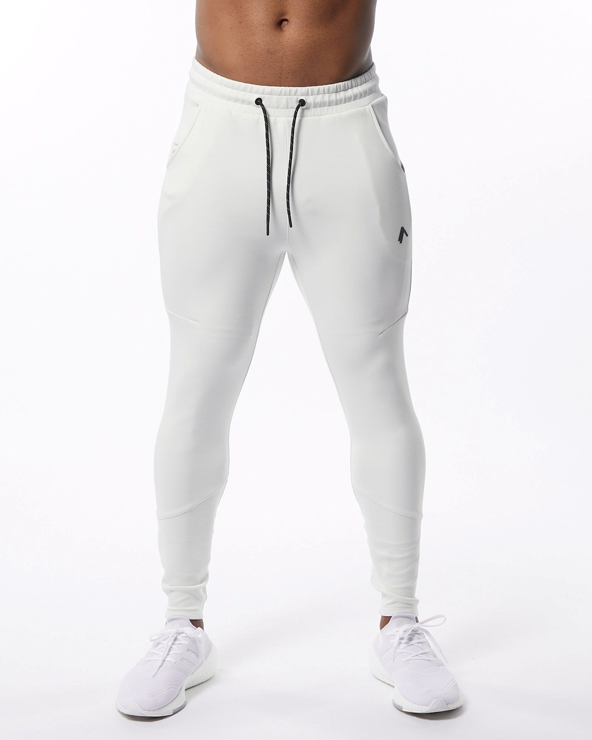 Alphalete Interlock Knit Zip Jogger Blanche Homme | IIL-04851801