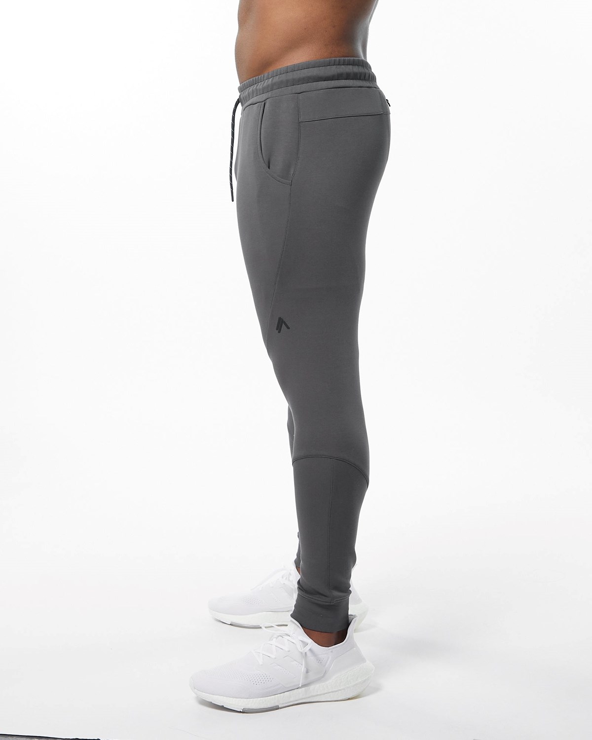 Alphalete Interlock Knit Cuffed Jogger Charcoal Homme | IUK-37199471