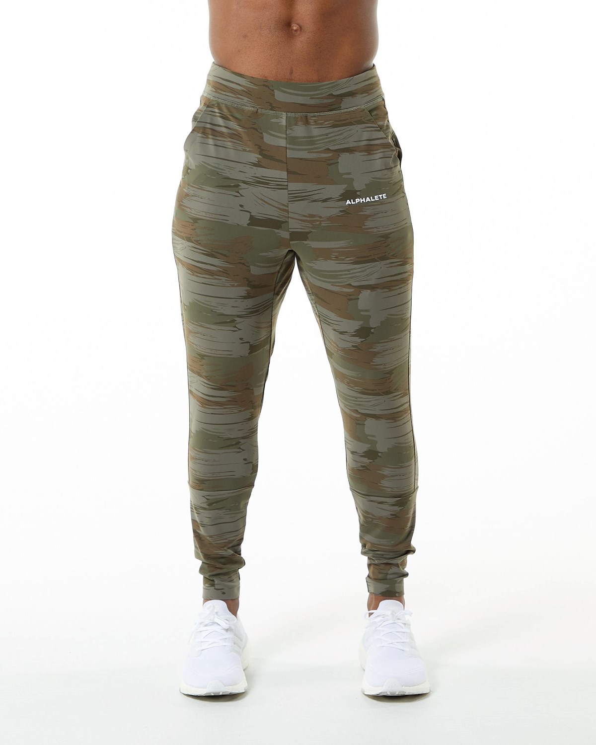 Alphalete 4-Way Stretch Jogger Vert Olive Camouflage Homme | WSW-97770941