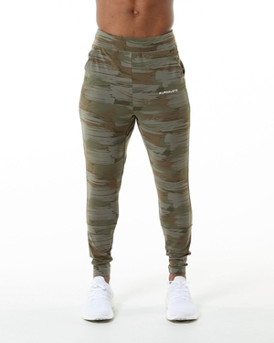 Alphalete 4-Way Stretch Jogger Vert Olive Camouflage Homme | WSW-97770941