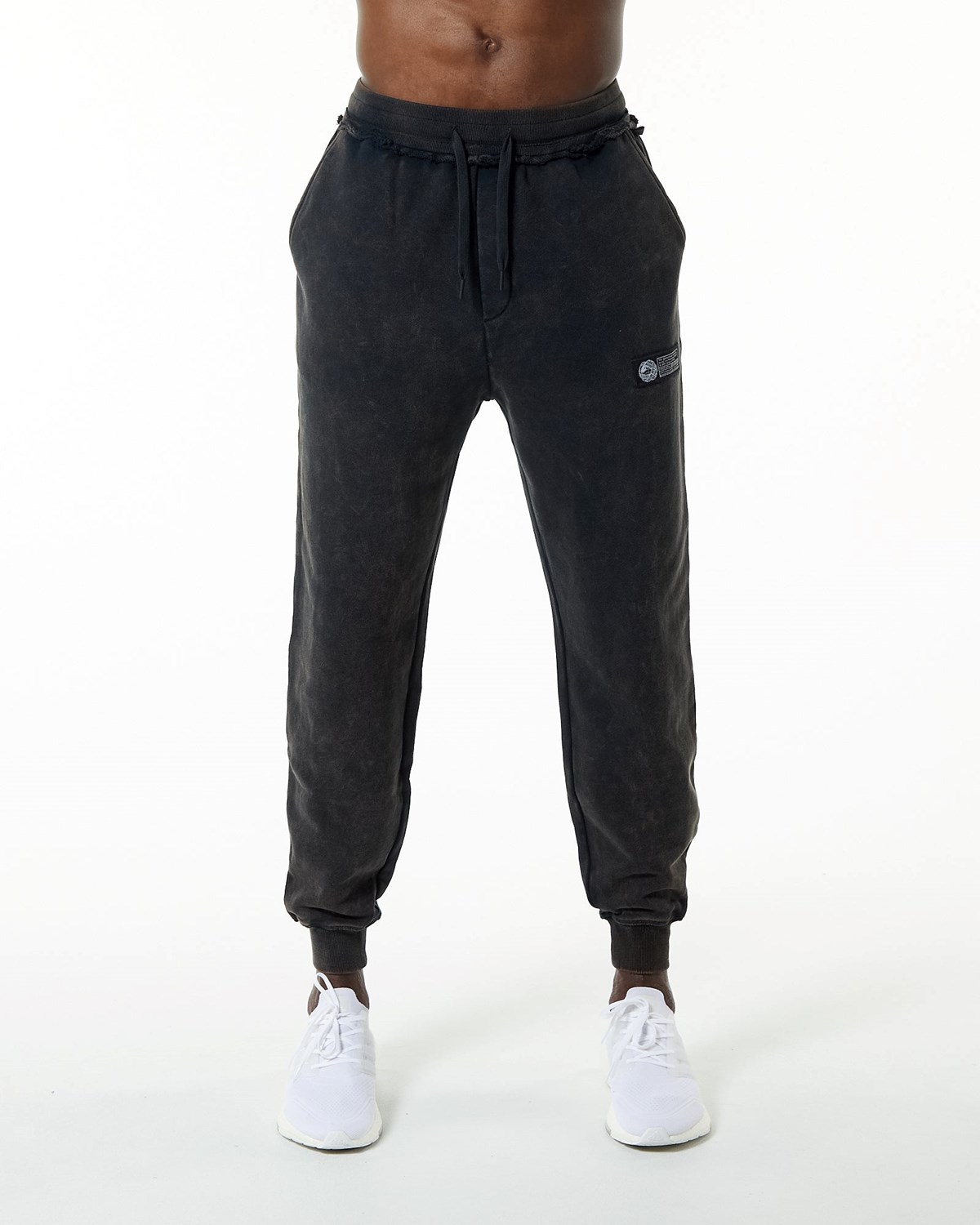 Alphalete Heavyweight Washed Terry Jogger Onyx Homme | VSK-85205629