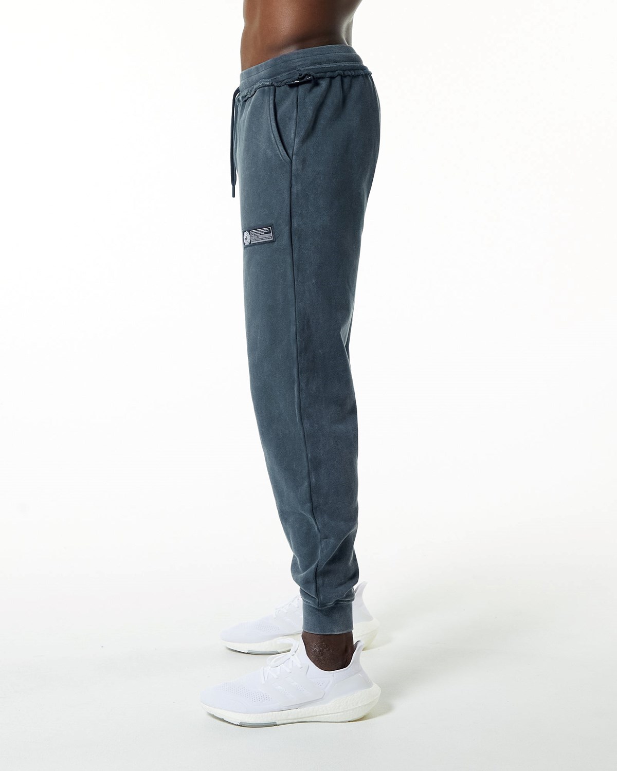 Alphalete Heavyweight Washed Terry Jogger Bleu Homme | IOU-99770866