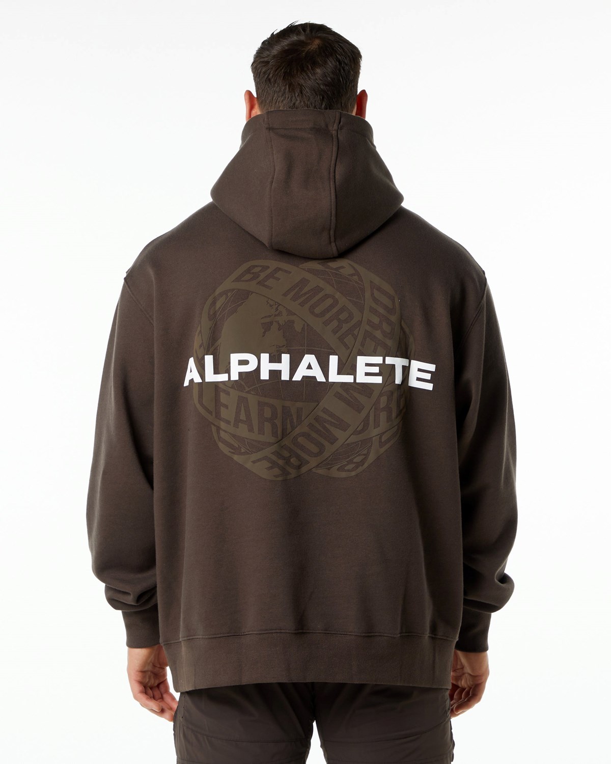 Alphalete Brushed Fleece Graphique Hoodie Marron Homme | IDZ-31317512