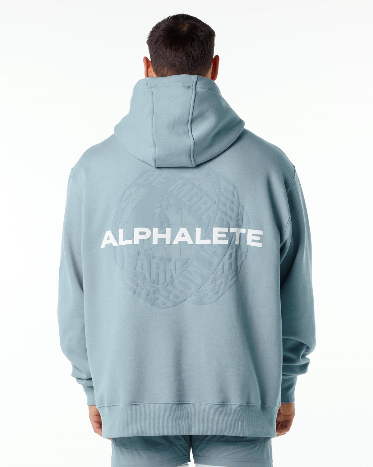 Alphalete Brushed Fleece Graphique Hoodie Bleu Homme | HXT-97319401