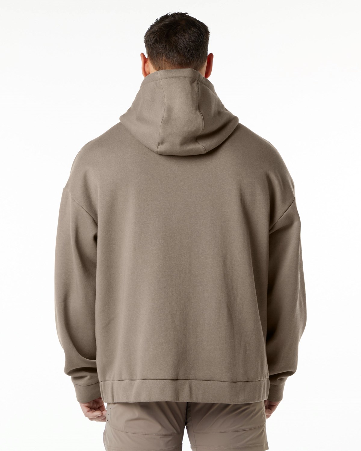 Alphalete Brushed Fleece Full-Zip Hoodie Mocha Homme | VXA-58260462