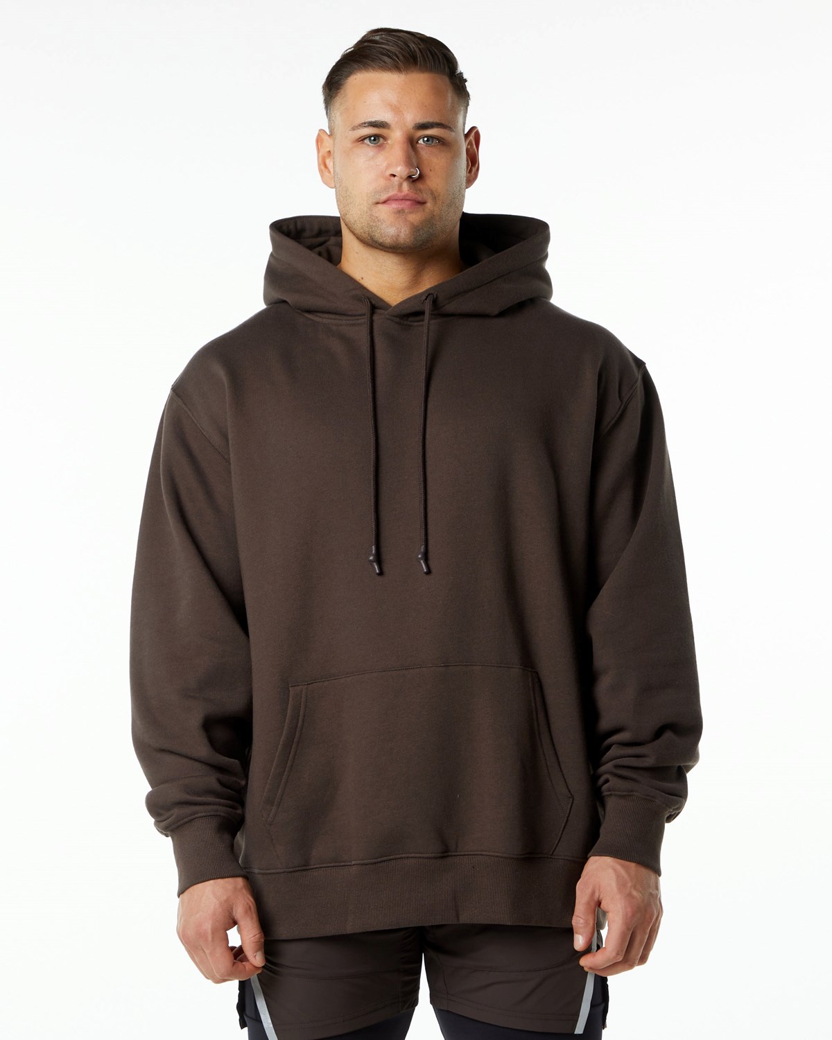 Alphalete Brushed Fleece Graphique Hoodie Marron Homme | IDZ-31317512