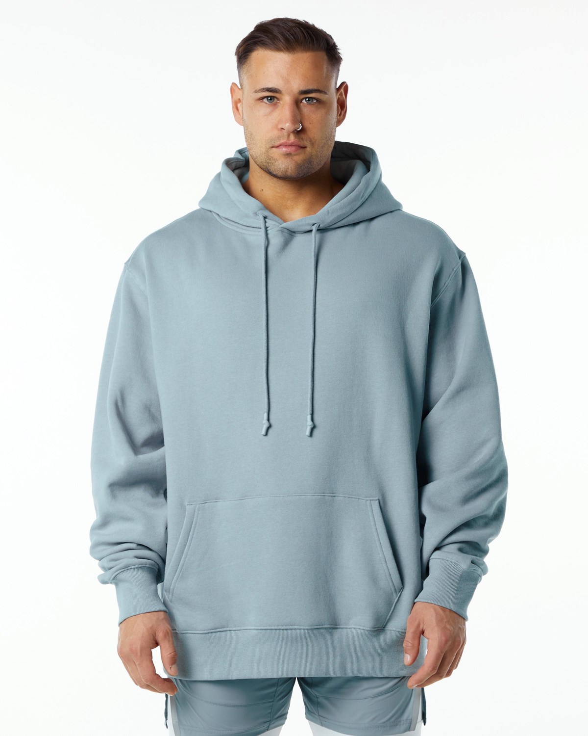 Alphalete Brushed Fleece Graphique Hoodie Bleu Homme | HXT-97319401