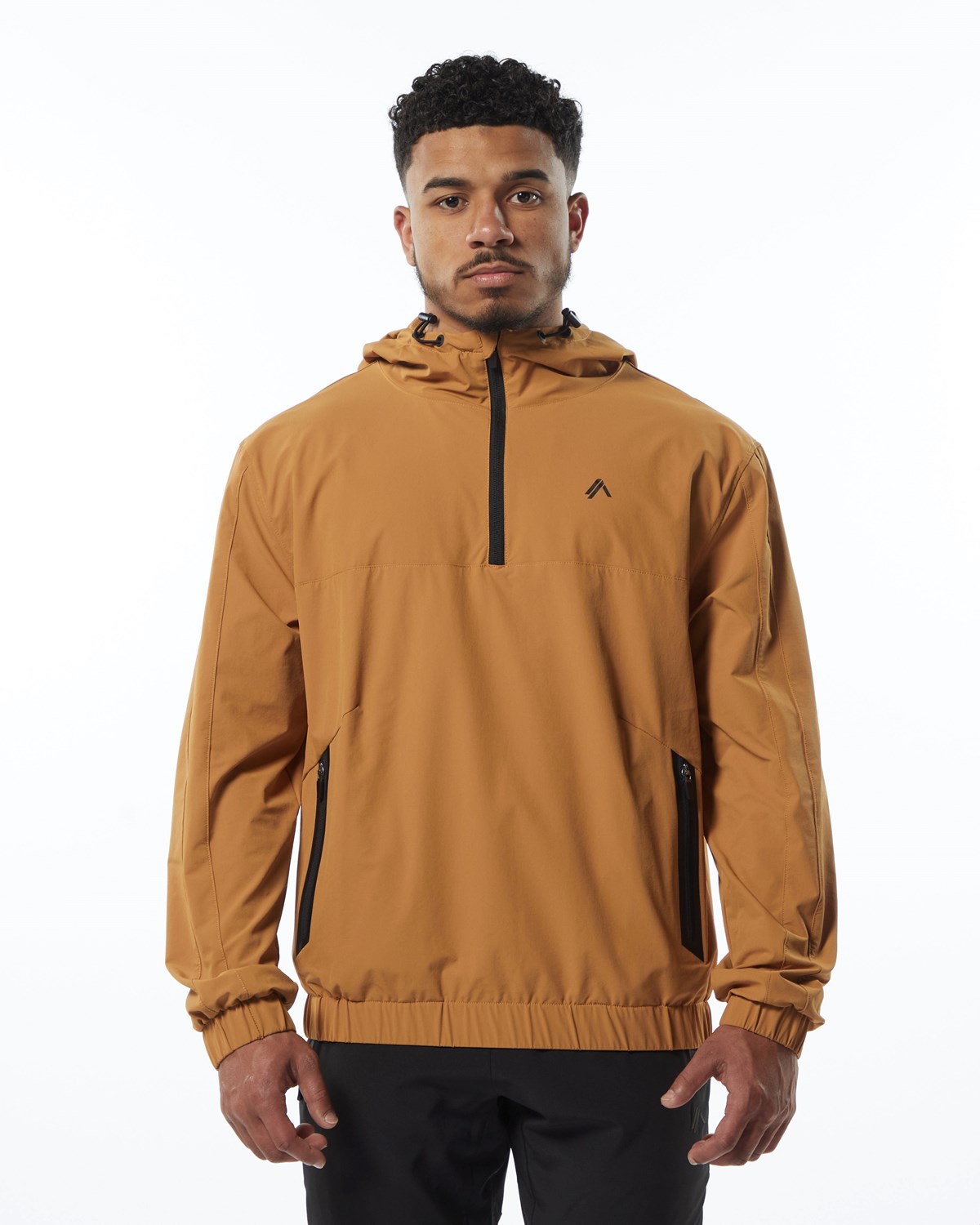 Alphalete Woven Performance Jacket Chestnut Homme | DKV-12570639