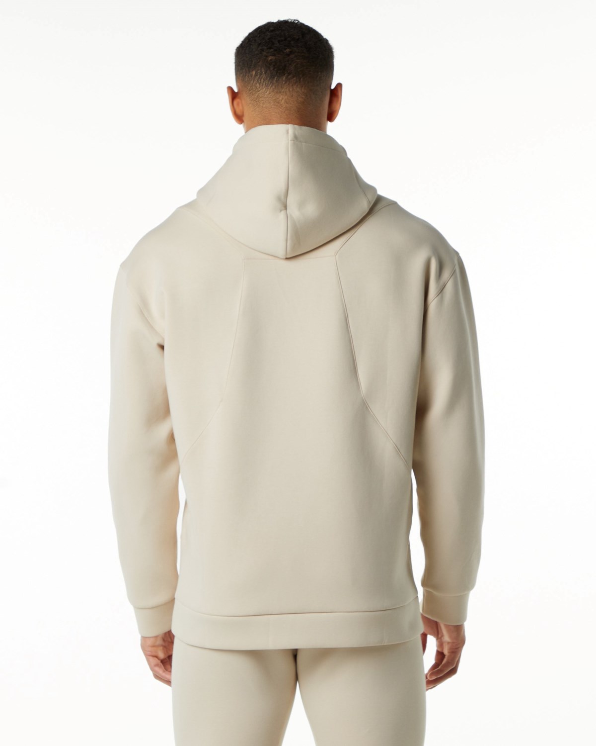 Alphalete Relaxed Interlock Knit Hoodie Vanilla Homme | LMB-40801647